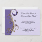Invitation Purple Lavande Purple & Ornate Or (Devant)