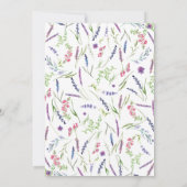 Invitation Purple Lavender Amour dans la Fête des mariées de (Dos)