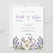 Invitation Purple Lavender Botanical Garden Wedding (Devant)