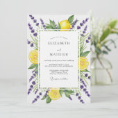 Invitation Purple Lavender Citrus Bloom Wedding (Debout devant)