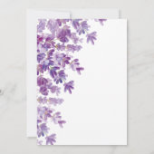 Invitation Purple Lavender Floral Vingt-vingtième anniversair (Dos)