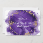 Invitation Purple Lavender Gold Serez-Vous Ma Femme D'Accueil (Devant)