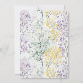 Invitation Purple Lavender Green Yellow Floral Birthday (Dos)
