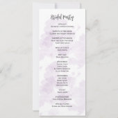 Invitation Purple Lavender Peonies Floral Wedding Program (Dos)