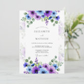 Invitation Purple Lavender Stunning Spring Wedding (Debout devant)