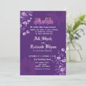 Invitation Purple Lavender Walima Mariage islamique Lavender (Debout devant)