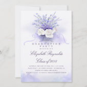 Invitation Purple Lavenders Graduation Party (Devant)