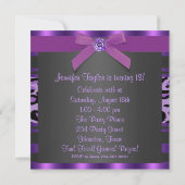 Invitation Purple Leopard Girls 13ème anniversaire (Dos)