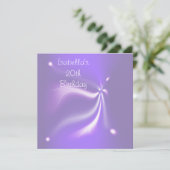 Invitation Purple Lights 20e fête d'anniversaire (Debout devant)