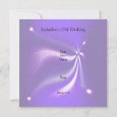 Invitation Purple Lights 20e fête d'anniversaire (Dos)