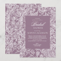 Purple Lilac Elegant Line Art Fleur sauvage