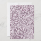 Invitation Purple Lilac Elegant Line Art Fleur sauvage (Dos)
