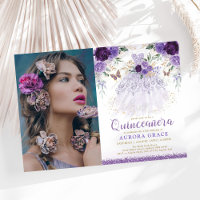 Purple Lilac Quinceañera Princess Robe Papillon