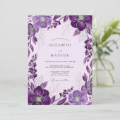 Invitation Purple Luminous Spring Wedding (Debout devant)