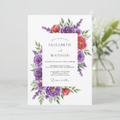 Invitation Purple Magnificent Spring Wedding (Debout devant)