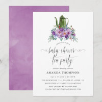 Purple Magnolias et Tea Party Rose Baby shower