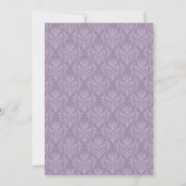 Invitation Purple Mariage damassé (Dos)