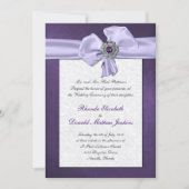 Invitation Purple Mariage damassé (Devant)