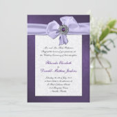 Invitation Purple Mariage damassé (Debout devant)