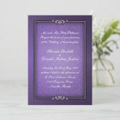 Invitation Purple Mariage damassé (Debout devant)