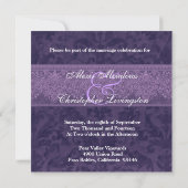 Invitation Purple Mariage damassé G400 (Dos)