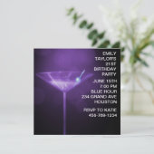 Invitation Purple Martini femmes violet fête du 21e anniversa (Debout devant)