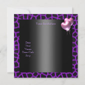 Invitation Purple Mauve Black Butterfly 30e fête d'anniversai (Dos)