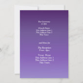 Invitation Purple Mauve Fleurs Mariage Suite (Dos)