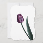 Invitation Purple Mauve Tulip Minimaliste Élégant (Dos)