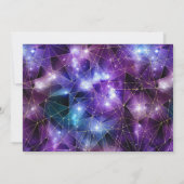 Invitation Purple Midnight Crystal Galaxy Quinceanera photo (Dos)