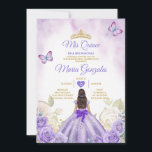 Invitation Purple Mis Quince Lavande 15 Anos Argent Couronne<br><div class="desc">Quinceañera Purple Lavender Argent Crown Invitation Mis Quince 15 Anos,  16e Anniversaire, </div>