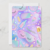 Invitation Purple Neon Glow Pamper Spa fête Anniversaire (Dos)
