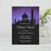 Invitation Purple Night Sky Arabian Nights Fête des mariées (Debout devant)