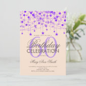 Invitation Purple N'Importe Quel Âge Anniversaire Chaîne Lumi (Debout devant)