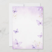 Invitation Purple Notre Petit Papillon tourne un Or (Dos)
