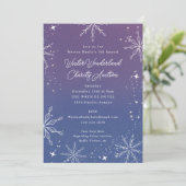 Invitation Purple Ombre Snowflake Special Event (Debout devant)
