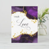 Invitation *~* Purple Or Agate SIMPLEMENT AIMER Moderne Éléga (Debout devant)