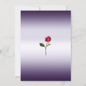 Invitation Purple & Or Rose Rouge Beauté Anniversaire (Dos)
