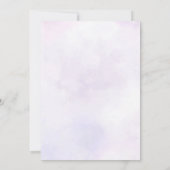 Invitation Purple Papillon Floral Fille fête d'anniversaire (Dos)