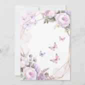 Invitation Purple papillon Lilac Garden Party 80e, Anniversai (Dos)
