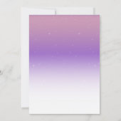 Invitation Purple Pastel Parties scintillant Glam Robe Sweet (Dos)