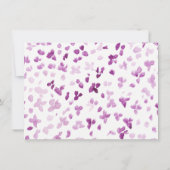 Invitation Purple Peonies Floral Pâques Brunch (Dos)