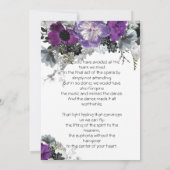 Invitation Purple PeonyCélébration de la vie Funéraire Invita (Dos)