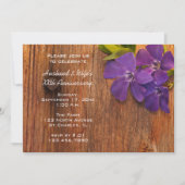 Invitation Purple Periwinkle et Barn Wood Anniversaire Party (Devant)