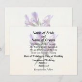 Invitation Purple Peruvian Lily (Devant / Derrière)