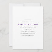 Invitation Purple Photo Arc Moderne Simple Graduation Party (Dos)