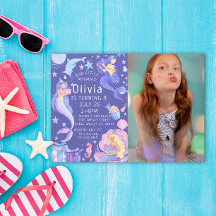 Invitation Purple Photo Notre Petite Sirène Tous Les Âges Ann
