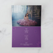 Invitation Purple Pink Paris Fireworks Quinceañera (Intérieur)