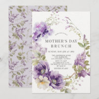 Purple Poppy & Lilac Floral Fête des Mères Brunch