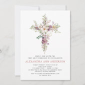 Invitation Purple Premier Fleur sauvage de la sainte Communio (Devant)